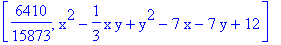 [6410/15873, x^2-1/3*x*y+y^2-7*x-7*y+12]